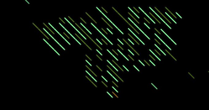 Futuristic Sliding Stripes Guinea Bissau Silhouette Animation