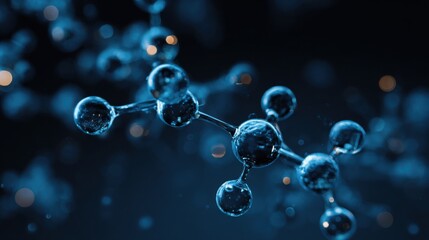 Abstract molecular structure science research concept