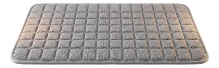 A cooling rack-style dish drying mat for quick air circulation and faster drying.
