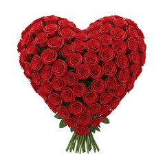 Red Rose Heart Shaped Flower Arrangement