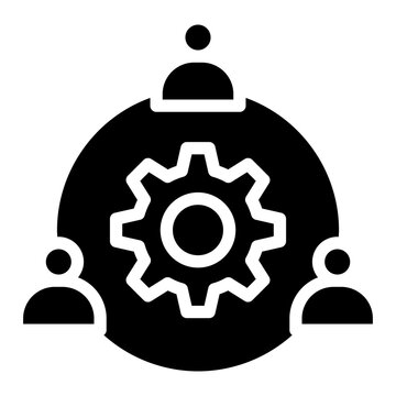 Collaboration, organization, trust, social, collaboration, people, dea sharing, crowdsourcing, knowledge exchange, brainstorming, partnerships, outline icon glyph, solid vector design illustrator	