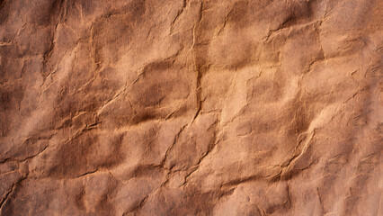 Fototapeta premium Old vintage brown crumple paper. Vector design.