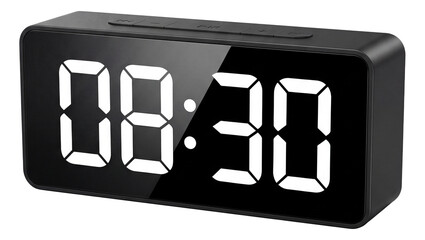 A large-digit LED alarm clock with adjustable brightness, ideal for any bedroom lighting.