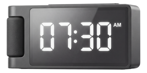 A vibrating alarm clock with a shaker feature for deep sleepers or the hearing impaired.