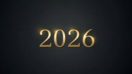 Golden 2026 text on dark background