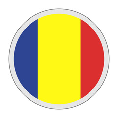 Fototapeta premium Romania Flag Icon