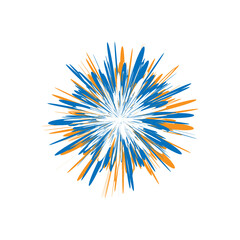 fireworks on white background