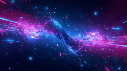 Abstract digital wave in motion