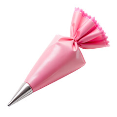 Pink pastry piping bag isolated on transparent background PNG