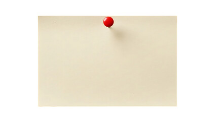 Blank note pinned to white background
