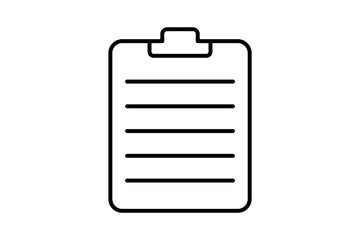 Clipboard icon. Suitable for medical projects. Line icon, perfect for UI, mobile apps, websites, presentations, and infographics. Fully editable and optimized for digital and print use