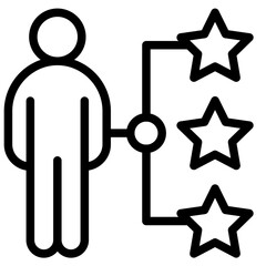 Competence icon from business collection. Thin linear expert, business, management outline icon vector illustration	