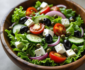 Fresh healthy homemade salad