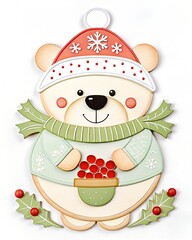 Christmas animal illustration