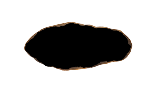 Black hole with ripped edge on white background - Powered by Adobe