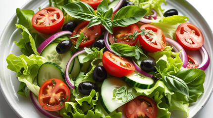 Fresh healthy homemade salad