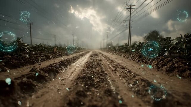 Realtime digital twin simulation tracks dynamic soil behavior under varying weather conditions offering interactive data on erosion compaction and water retention.