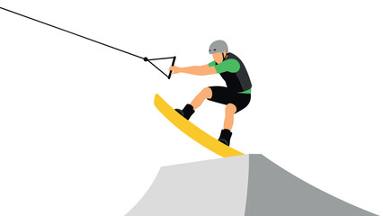 Wakeboarding adventure: bold tricks and dynamic sport action