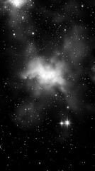 Mystical cosmic nebula cloud with stars in outer space