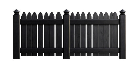 silhouettes of wooden picket fences in different designs png