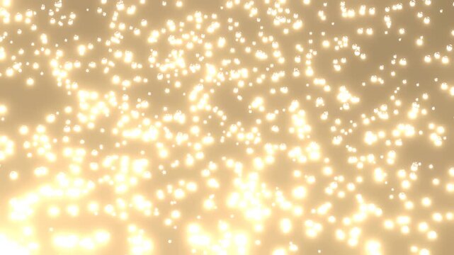 3D render background with golden flying particles, for insertion