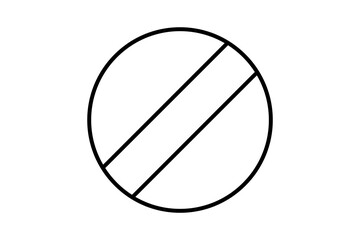 Pill icon. Suitable for medical projects. Line icon, perfect for UI, mobile apps, websites, presentations, and infographics. Fully editable and optimized for digital and print use