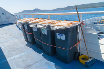 Secured Containers on Ferry Deck
