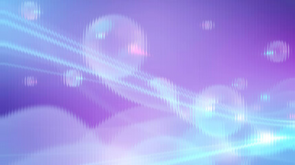 Vibrant purple and blue abstract background with glowing light trails and orbs © 3D Stock House 