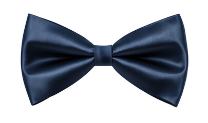 A close up of a shiny blue bow tie with a textured png 