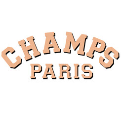champs paris varsity print collage text typography font vintage tshirt print  © sevde
