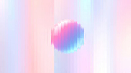 Vibrant pink and blue gradient sphere with textured surface and soft lighting effects