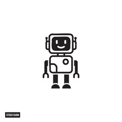 Fototapeta premium Cute Robot Illustration Isolated on Transparent Background
