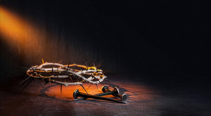 고난주간, 고난주일 예수님의 가시멸류관과 3개의 못