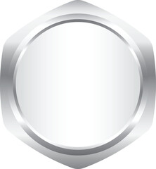 Luxury Blank Golden Rounded Hexagon Badge Mockup Design