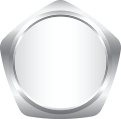 Premium Silver Pentagon Medallion Graphic Design