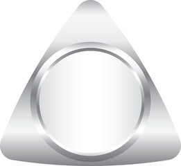 Blank Silver Triangle Delta Banner Template Design