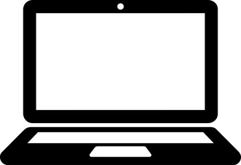 Laptop computer icon for office work