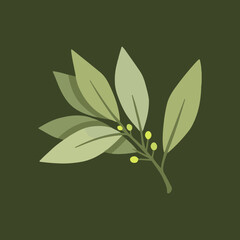 A branch of blooming laurel pattern.