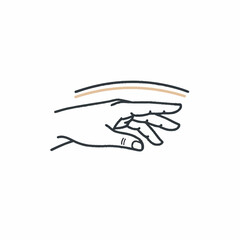 Obraz premium Minimalist Line Art Drawing of a Hand Reaching Out.
