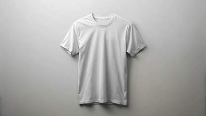 Simple t-shirt design concept on a plain grey background