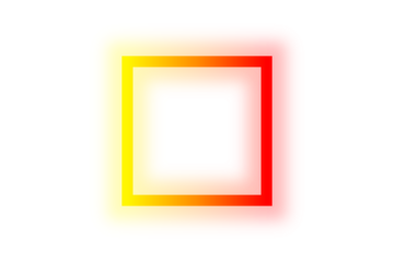 Vibrant Neon Glitch Art Square Border with Fire Gradient Effect