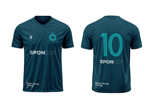 Soccer Jersey V-Neck Mockup