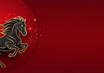 Chinese horse year cultural Empty Space background for festival artwork Chinese New Year Card