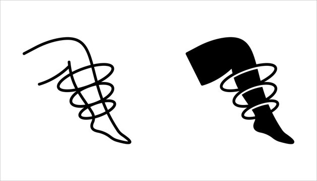 Varicose icon set, on white background.