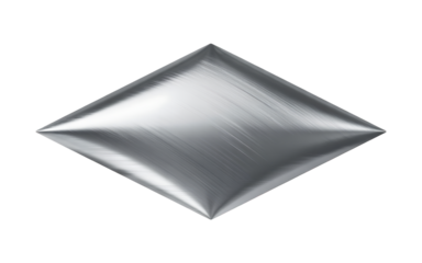 Polished metal diamond shape