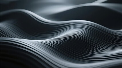 Gray-toned ripples overlap and stretch; light and shadow create a minimalist, cool, and sophisticated visual atmosphere.