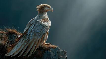 Epic Winged Hybrid Creature Soaring in Natural Light

