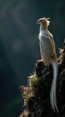 Majestic Griffin Dragon Hybrid Perched on Cliff
