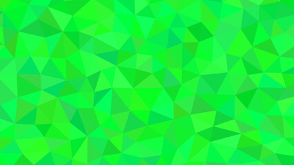 Obraz premium Vibrant abstract geometric pattern composed of intersecting triangles and circles in various shades of bright green