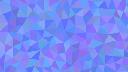 Fototapeta premium Abstract geometric mosaic pattern with varying shades of blue and purple triangles creating a vibrant digital art background